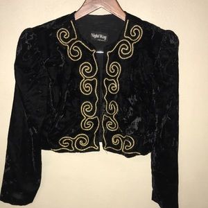 Vintage Crushed Velvet Bolero